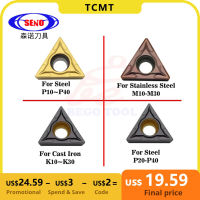 SENO 10ชิ้นเครื่องมือกลึง CNC กลึง TCMT110204คาร์ไบด์มีดตัดโลหะใบมีดบิตตัดเคล็ดลับทังสเตนแทรก