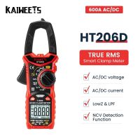 KAIWEETS มาตรวัดหนีบมัลติมิเตอร์ดิจิทัล DC AC Pinza Amperimetriica True RMS ความแม่นยำสูง Capacitance NCV Ohm Hz Tester