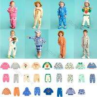 spot 베베 bebe 2023 spring boys and girls childrens cotton full printed sweatshirt suit sports coat suit kids clothes 초등 여아 옷