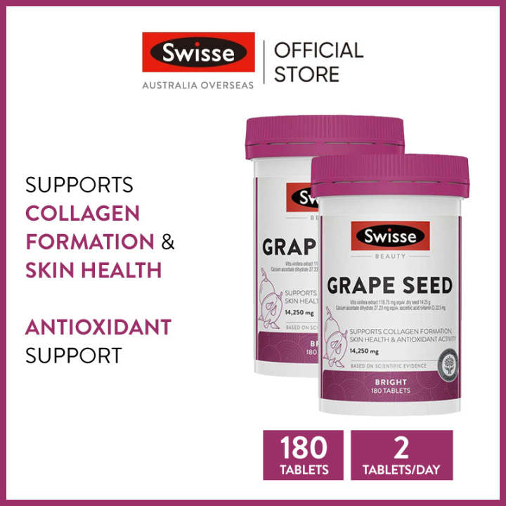 Swisse Beauty Grape Seed 180 Tablets x 2 Bottles (EXP:09 2025) | Lazada PH