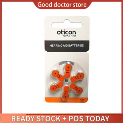 6 PCS/18 PCS/30 PCS Oticon เครื่องช่วยฟังแบตเตอรี่-ขนาด13 A13