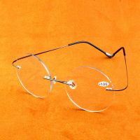 Round Style Rimless Oversized Titanium Alloy Reading Glasses +0.75 +1 +1.25 +1.5 +1.75 +2 +2.5 +2.75 to +4