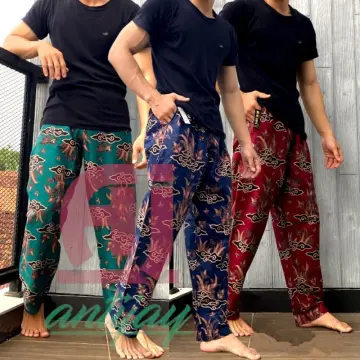JustVH Women Elastic Waist Ankle-Length Trousers Spliced Batik Print Side  Pockets Pant - Walmart.com