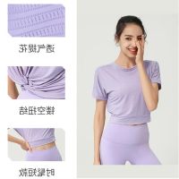 COD dsdgfhgfsdsss New Arrival Yoga Short Sleeve Womens Loose Breathable Sports T-shirt Comfortable Fitness Running Short Sleeve Top