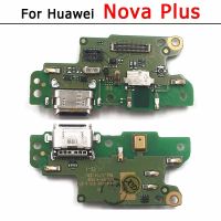 บอร์ดซ่อมโทรศัพท์มือถือดั้งเดิมสำหรับ4E Huawei Nova 5T 4 3E 3i 3 2 Plus ริบบิ้นชาร์จพอร์ตช่อง Usb ตัวเชื่อมต่อ Pcb ท่าเรืออะไหล่