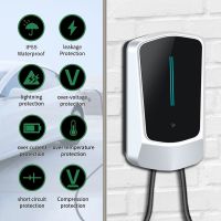 AFAX ฐานสายไฟเครื่องชาร์ต EV 32A ยานพาหนะไฟฟ้าที่ชาร์จแบตในรถ EVSE Wallbox ชนิด2สาย IEC 62196-2 7.6KW