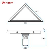 304 สามเหลี่ยมสแตนเลสสตีลรูปร่างฝักบัวอาบน้ำตะแกรงดักกลิ่นที่มองไม่เห็นกากตะกร้าชั้นท่อระบายน้ำฝักบัวห้องน้ำเซรามิค