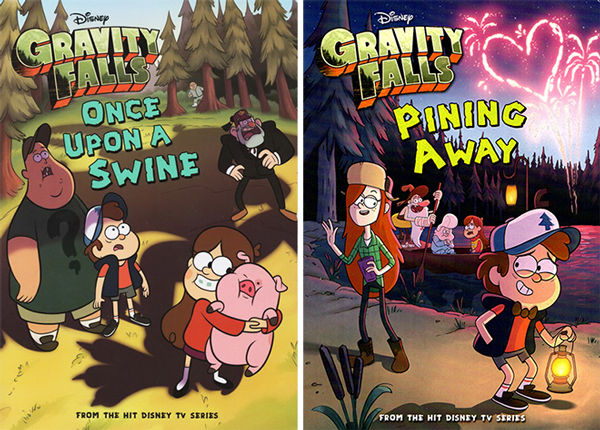 original-english-version-of-gravity-falls-childrens-chapter-bridge-book-grotesque-town-2-volumes-for-sale-pining-away-once-upon-a-swing