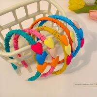 【CC】✶✁✲  Korean Color Hairbands Kids Fabric Fold Headband Fashion Accessories Outing