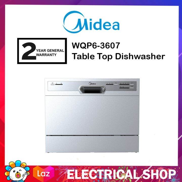 Midea Table Top Dishwasher WQP63607 / WQP63607 With 6 Place Settings