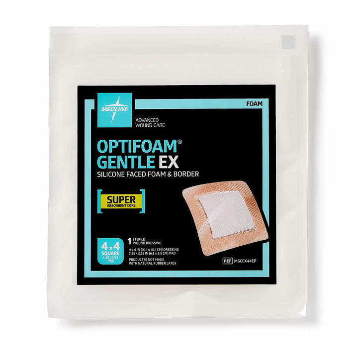 medline-optifoam-gentle-ex-bordered-foam-adhesive-dressing-4-x-4-square-10-count-4-x-4-box-adhesive-dressing