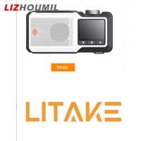 LIZHOUMIL วิทยุฉุกเฉิน3โหมดชาร์จ5000MAh AM/FM/WB วิทยุติดรถยนต์พร้อมไฟอ่านหนังสือชาร์จพลังงานแสงอาทิตย์มือหมุน