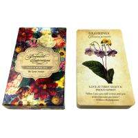 【HOT SALE】Botanical Inspiration Oracle Cards Full English 45 Cards Deck Tarot Mysterious Divination Family Party Board Game