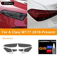 For Mercedes Benz A Class W176 W177 A45 A35 AMG 180 Car Headlight Tint Black Protective Film Transparent TPU Sticker Accessories