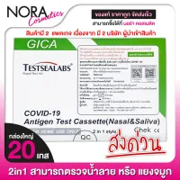 [1 กล่องใหญ่ 20 ชุดตรวจ] 2in1 GICA Testsealabs Antigen Test (Nasal&Saliva) ชุดตรวจ แอนติเจนโควิด19 ATK [ตรวจได้ทั้ง น้ำลาย/แยงจมูก] ***สินค้าไม่ใช่กล่องละ 1 เทส