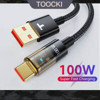 Toocki ใหม่100W USB Type-C สาย6A PD Super Fast Charging Type-C Charger สายไฟสำหรับ Huawei Samsung Xiaomi USB C สาย