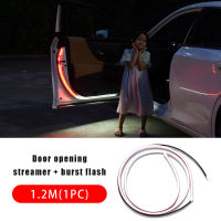 Car Interior Door Welcome Light LED Safety Warning Strobe Signal Lamp Strip 120cm Waterproof 12V Auto Decorative Ambient Lights