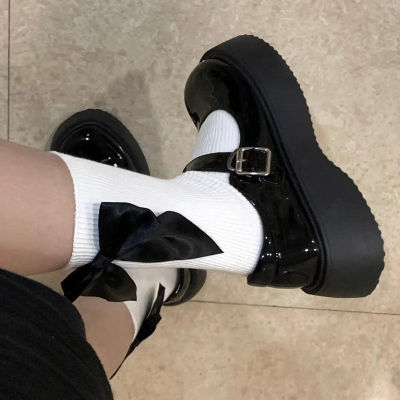 ถุงเท้าสั้นถักระบายอากาศได้ดีถุงเท้าเจ้าหญิงโบว์ซาตินสำหรับผู้หญิงถุงเท้ารองเท้าถุงเท้าสั้นลำลอง