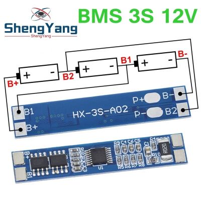 ShengYang 3S 12V 8A Li-ion 18650 Lithium Battery Charger Protection Board 11.1V 12.6V 10A BMS Charger Protection Board