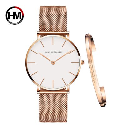 （A Decent035） Hot 1 SetWristwatches Amp; JapanMovt Ladies WaterproofGold SimpleWomen Watches