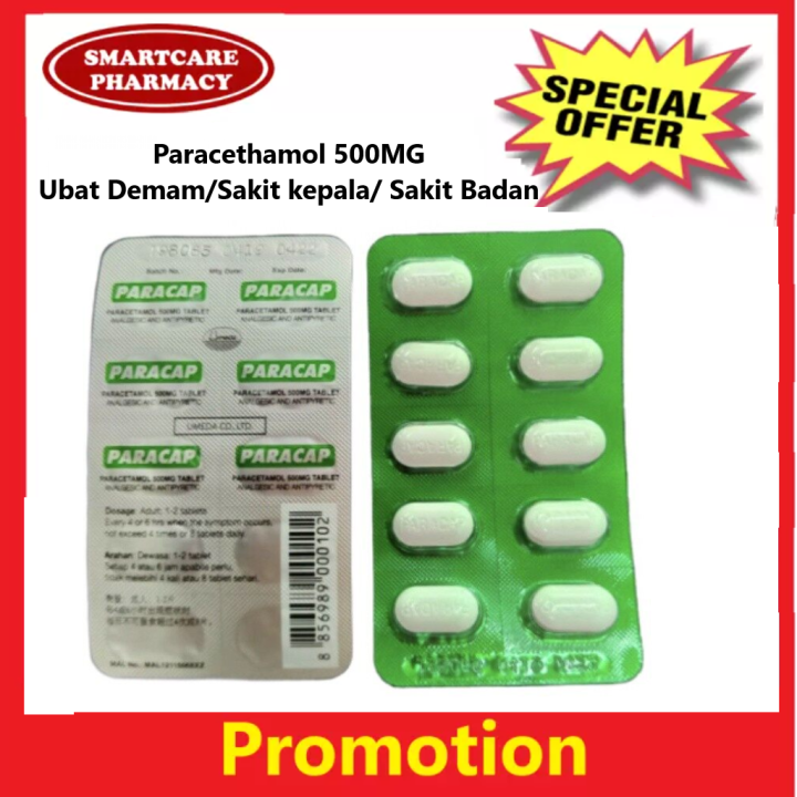 PARACAP Paracetamol 500mg Tablet 1 x 10 Tablets [STRIP] Paracap