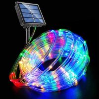 ♗ 200/300 LEDs Solar Powered Rope Tube String Lights Outdoor Waterproof Fairy Lights Garden Garland For Christmas Yard Decoration