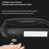 ไฟคอตกปลากลางแจ้งแคมป์ปิ้ง Night Hand Wavy Sensor โคมไฟพับแบบพกพาปรับแสงสายคล้องคอ Cordless