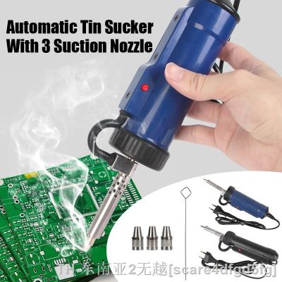 hk❈▫✉  Tin Sucker With 3 Nozzle ADT03 Plug Electric Soldering Remove Desoldering Machine