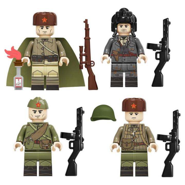 Militarys Army World War WW2 SWAT Soldiers Polices Figures Minifigures