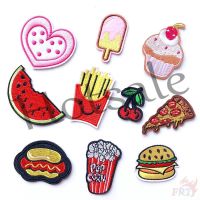 【hot sale】 ◄♀ B15 ☸ INS - Delicious Food Patch ☸ 1Pc Food Shape Patch Diy Embroidered Iron On Badge Sewing Applique