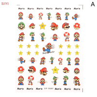 SIYI?Gift?Cheap? 5D สติกเกอร์ติดเล็บลาย Super Mario Bros น่ารักสำหรับตกแต่งเล็บตัวการ์ตูนน่ารักสำหรับเด็กของขวัญวันเกิด