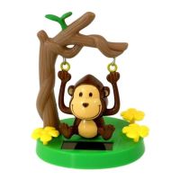 Cartoon Swing Monkey Solar Powered Dancing Animal Swinging Dancer Toy Car Interior Decorate Home Office Desk Decor Toys Gifts