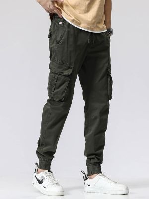 HOT11★ฤดูใบไม้ผลิฤดูร้อนทหารสินค้ากางเกงผู้ชาย2022ใหม่ Multi-กระเป๋า Streetwear Army Joggers ยืดฝ้ายสบายๆกางเกง