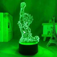 อะนิเมะไฟ Led Deku My Hero Academia สำหรับ Lampu Penerangan Rumah Hiasan Kamar ของขวัญวันเกิดโคมไฟ3D มังงะ MHA Izuku Midoriya