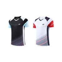 ใหม่เสื้อยืดแข่งขันแบดมินตัน Yonex 2023สำหรับทั้งหญิงและชายชุดกีฬามีสไตล์