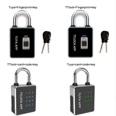 กุญแจสมาร์ท Tuya/ttlock ลายนิ้วมือบลูทูธปลดล็อคกันน้ำคีย์รหัสผ่านบัตร RFID USB ล็อคประตู