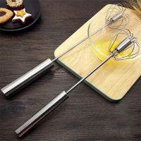 1Pc Stainless Steel Easy Beater Foamer Rotate Hand Push Whisk Mixer Egg Cream Stirrer Sauce Shaker Cake Blender Kitchen Tools