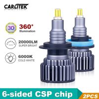 Carlitek H7 LED Canbus 360 HB3 Led H11 H8 H9 9005 9006 HB4 Car Headlight Bulbs diode fog lamp 6000K 20000 Lumen 3D 360 CSP Chips Bulbs  LEDs  HIDs