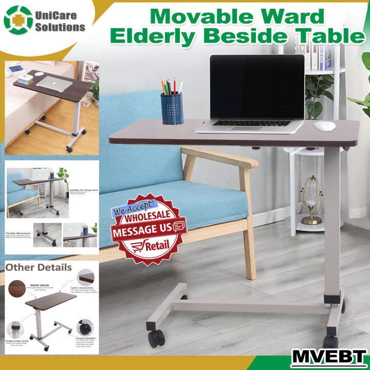 UniCare Solutions MVEBT Adjustable Overbed Table Bedside Table Computer