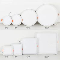 LED Panel Light Round Ultra Thin LED Downlight AC220V 6W 8W 15W 20W LED Ceiling Recessed Light For Indoor Bathroom Illuminate