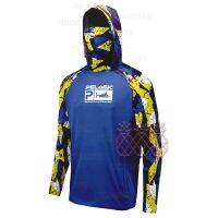 【CC】 Pelagic Mens Hooded Fishing Shirts  Sleeve Protection Clothing Breathable Performance T-Shirts