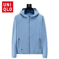 Uniqlo เสื้อแจ็กเก็ต เสื้อกันลม มีฮู้ด ป้องกันรังสียูวี กันแดด เหมาะกับฤดูร้อน สําหรับผู้ชาย ไซซ์ M-4XL