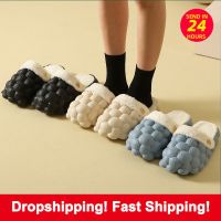 New Massage Bubble Slides Winter Warm Funny Bubble Slippers 2022 Flip Flop for Women Men Slippers Soft EVA Waterproof Shoes