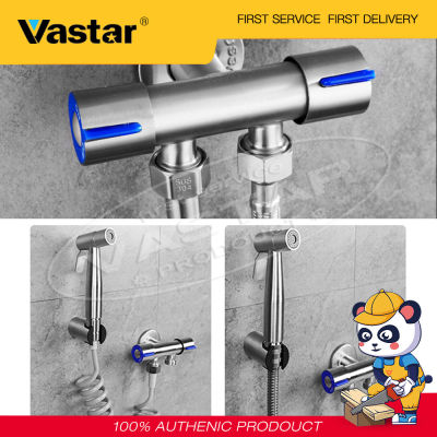 Vastar บ้านวาล์วมุมสแตนเลสหนึ่งในสองออกสามทางคู่จับคู่ควบคุมเดี่ยวเย็นมัลติฟังก์ชั่ก๊อกน้ำ