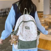 HOT★Fashion Lady Kawaii Pattern Nylon Bag Trendy Female Laptop Cute Flannel Backpack Travel Women Student Backpack Girl College Bags