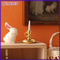 QUANSEN 1:12 dollhouse Miniature candle Holder แท่งเทียนรุ่น Home Decor เด็กแกล้งเล่นของเล่นตุ๊กตาบ้านอุปกรณ์เสริม