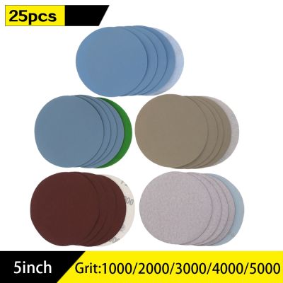 125mm 5 Inches Dry &amp; Wet Sanding Discs Grit 1000 /2000 /3000/ 4000/5000 Hook Loop Sandpaper Round Sandpaper Disk Sanding Sheet
