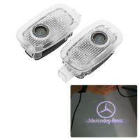 2ชิ้นLEDติดประตูรถไฟต้อนรับเครื่องฉายเลเซอร์โลโก้โคมไฟสำหรับMercedes Benz W164 X164 W204 X204 C207 W212 W216 W211 R230 W245 W169 C197