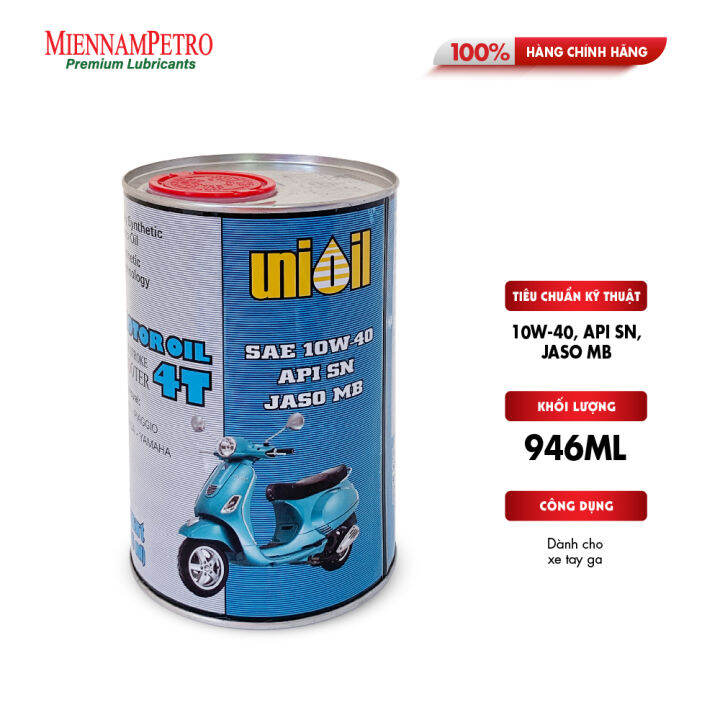 Dầu Nhớt Tổng Hợp MiennamPetro Unioil Motor Oil 4T Scooter 10W-40 API ...