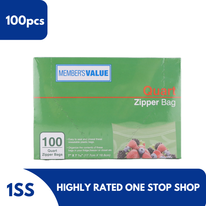 Quart Size Resealable Bag - Zipper